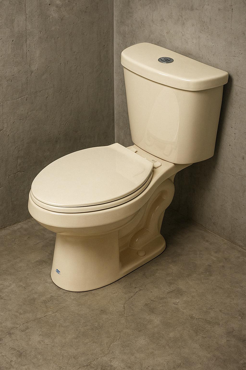 2 Piece 1.1 GPF/1.6 GPF High Efficiency Dual Flush Elongated Toilet in Bone, Seat Included 732291231664 Glacier Bay