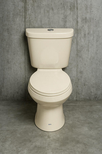 2 Piece 1.1 GPF/1.6 GPF High Efficiency Dual Flush Elongated Toilet in Bone, Seat Included 732291231664 Glacier Bay