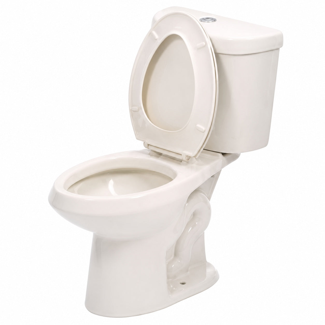 Glacier Bay 12 in Rough In Two Piece 1 1 GPF 1 6 GPF Dual Flush Elongated Toilet in Bone Seat Included