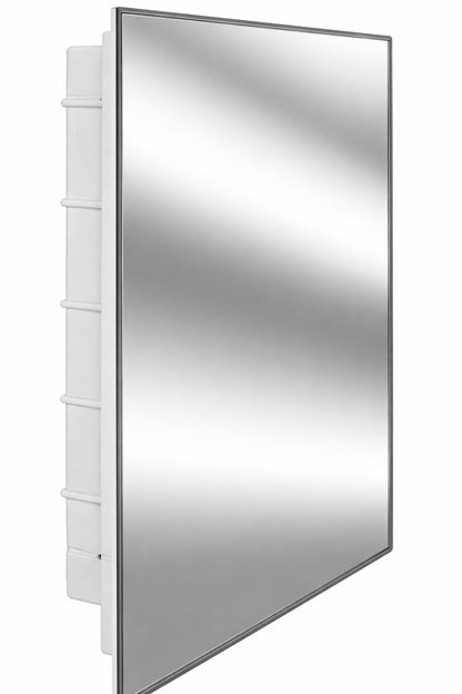 ZACA SPACECAB Capella 16 in x 26 in x 3 1 2 in Framed Recessed 1 Door Bathroom Medicine Cabinet with 6 Shelves and White Frame 12 1