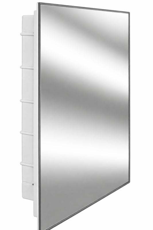 ZACA SPACECAB Capella 16 in x 26 in x 3 1 2 in Framed Recessed 1 Door Bathroom Medicine Cabinet with 6 Shelves and White Frame 12 1