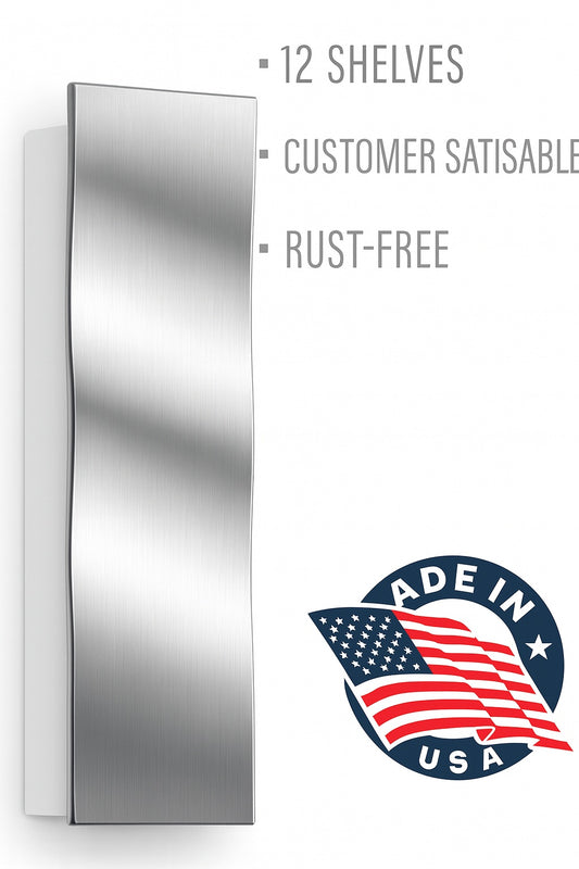 Media 16 in. x 36 in. x 3-1/2 in. Frameless Recessed 1-Door Medicine Cabinet with 12-Shelves and Polished Edge Mirror