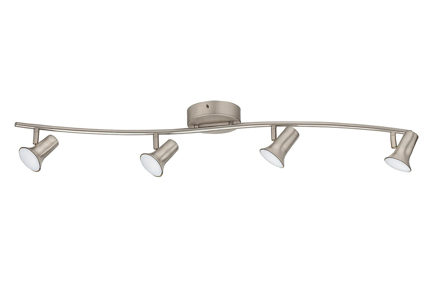 Hampton Bay Kenmont 4 ft 4 Light Brushed Nickel Integrated LED Wave Fixed Track Lighting Kit