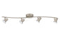 Hampton Bay Kenmont 4 ft 4 Light Brushed Nickel Integrated LED Wave Fixed Track Lighting Kit