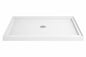 DreamLine SlimLine 42 in x 34 in Single Threshold Alcove Shower Pan Base in White with Center Drain
