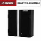 Husky Ready to Assemble 24 Gauge 1 Shelf Steel Wall Mounted Garage Cabinet in Black 28 in W x 29 7 in H x 12 in D