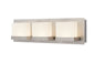 Home Decorators Collection Alberson Collection 3 Light Brushed Nickel LED Vanity Light with Frosted Acrylic Shade