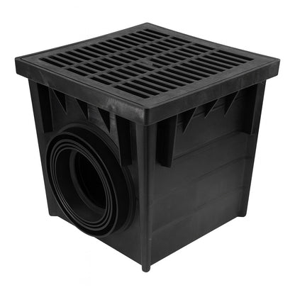NDS 24 in. Square Drainage Catch Basin Grate in Black