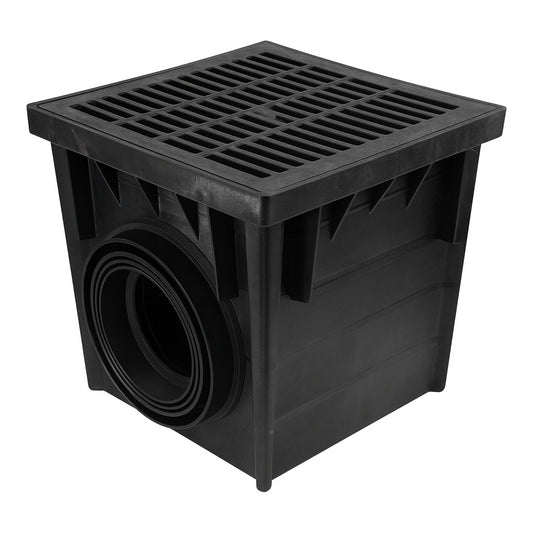 NDS 24 in. Square Drainage Catch Basin Grate in Black