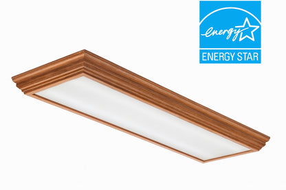 Lithonia Lighting Cambridge 4 Ft Oak Led Flush Mount