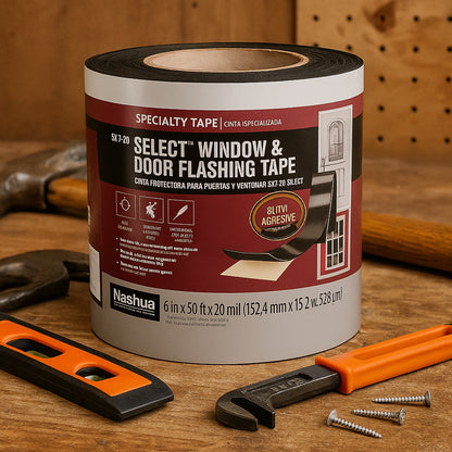 Tape 6 in. x 50 ft. Window and Door Flashing Tape 1542734