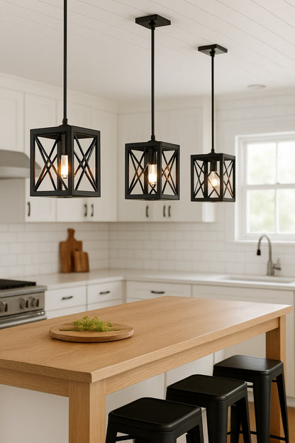 Home Decorators Collection Harwood 60-Watt 1-Light Royal Bronze Mini-Pendant with Cage Shade