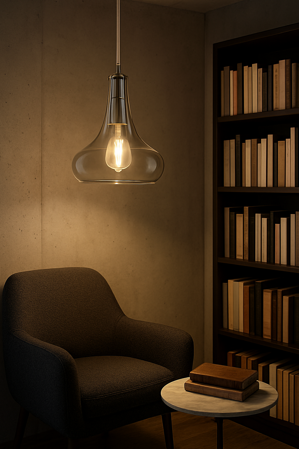 Home Decorators Collection 1 Light Polished Chrome Glass Pendant with Vintage Bulb Included TNP22401/303667112 748119096438 Home Decorators Collection