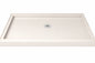 DreamLine SlimLine 60 in x 36 in Single Threshold Alcove Shower Pan Base in Biscuit with Center Drain