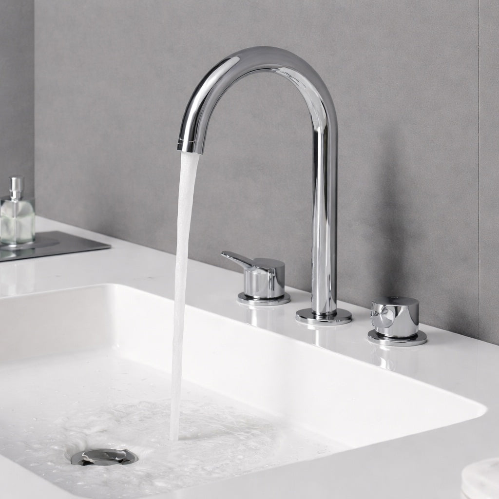 GROHE Concetto 8 in Widespread 2 Handle High Arc Bathroom Faucet in StarLight Chrome