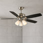 Hampton Bay Rockport 52 in. Indoor LED Brushed Nickel Ceiling Fan with Light Kit, Downrod, Reversible Blades and Reversible Motor