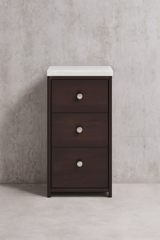 Delridge 14 in. W x 17 in. D x 30 in. H Chocolate Linen Cabinet