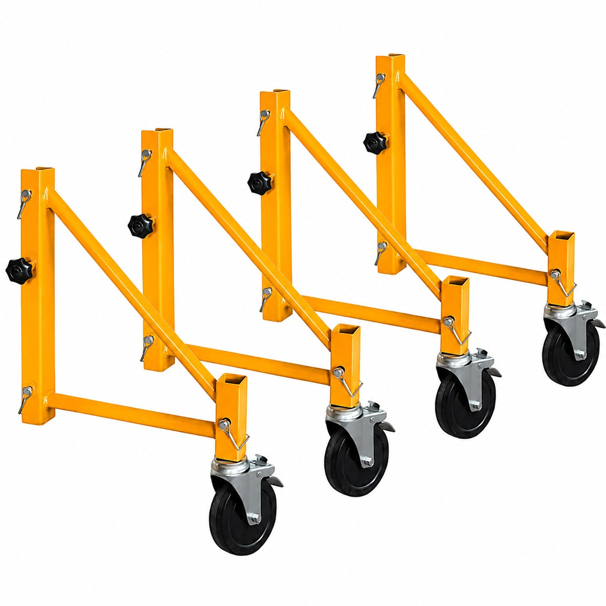 MetalTech 14 in Scaffold Outriggers with 5 in Heavy Duty Caster Wheels Compatible with Metaltech Baker Scaffolding 4 Pack I CISO4