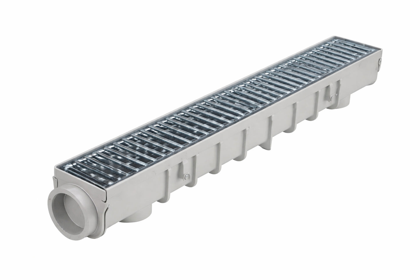 NDS Pro Series 5 in x 40 in Channel Drain Kit with Metal Grate