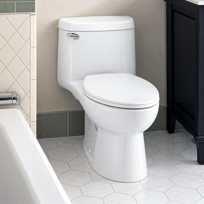 American Standard Champion 4 Tall Height 1 Piece 1 6 GPF Single Flush Elongated Toilet in White Seat Included 2034314 020