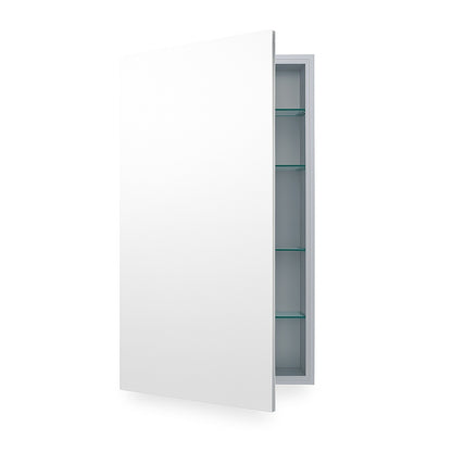Flawless 16 in W x 30 in H x 4 in D Frameless Aluminum Recessed or Surface Mount Bathroom Medicine Cabinet MC 1630/207009144