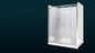 DreamLine Visions 60 in W x 36 in D x 74 3 4 in H Semi Frameless Shower Door in Chrome with Black Base Center Drain