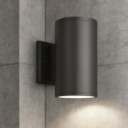 Rodham 8 in Black Integrated LED Hardwired Outdoor Wall Light Lantern Porch Sconce IZC1691L 2