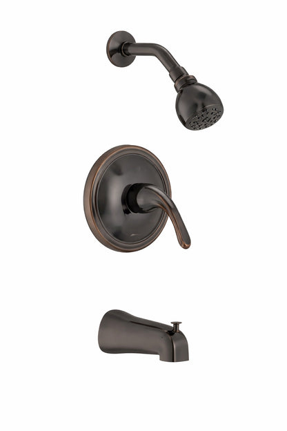 Glacier Bay Builders Single Handle 1 Spray Tub And Shower Faucet 1 8 Gpm In Bronze Valve Included