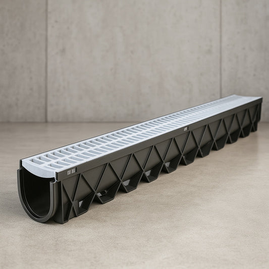 Storm Drain 40 in. Channel Complete with Portland Grey Grate