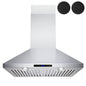 AKDY 30 in. Convertible Kitchen Island Mount Range Hood in Stainless Steel with Touch Control and Carbon Filter