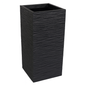 Vigoro Serenity 13.5 in. x 26 in. Slate Rubber Self-Watering Decorative Pot