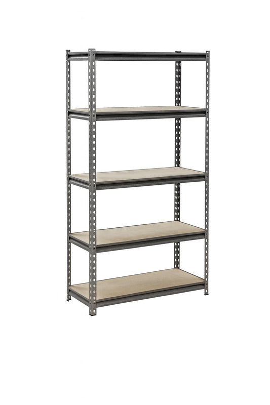 Muscle Rack 5-Tier Boltless Steel Garage Storage Shelving Unit in Silver Vein (30 in. W x 60 in. H x 12 in. D)