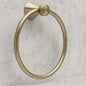 Lahara Wall Mount Round Closed Towel Ring Bath Hardware Accessory in Champagne Bronze