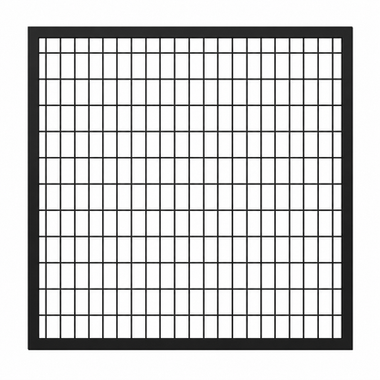 FORGERIGHT Deco Grid 4 ft x 4 ft Black Steel Straight Fence Gate 862224