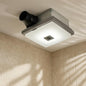 Broan-NuTone InVent Decorative Polished Steel Finish 70 CFM Ceiling Installation Bathroom Exhaust Fan with Light