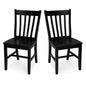 International Concepts Black Wood Dining Chair Set of 2