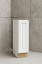 Hampton 9 in. W x 24 in. D x 34.5 in. H Assembled Base Kitchen Cabinet in Satin White