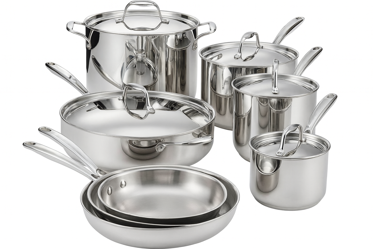 Tramontina Signature Tri-Ply Clad 12-Piece Stainless Steel Cookware Set
