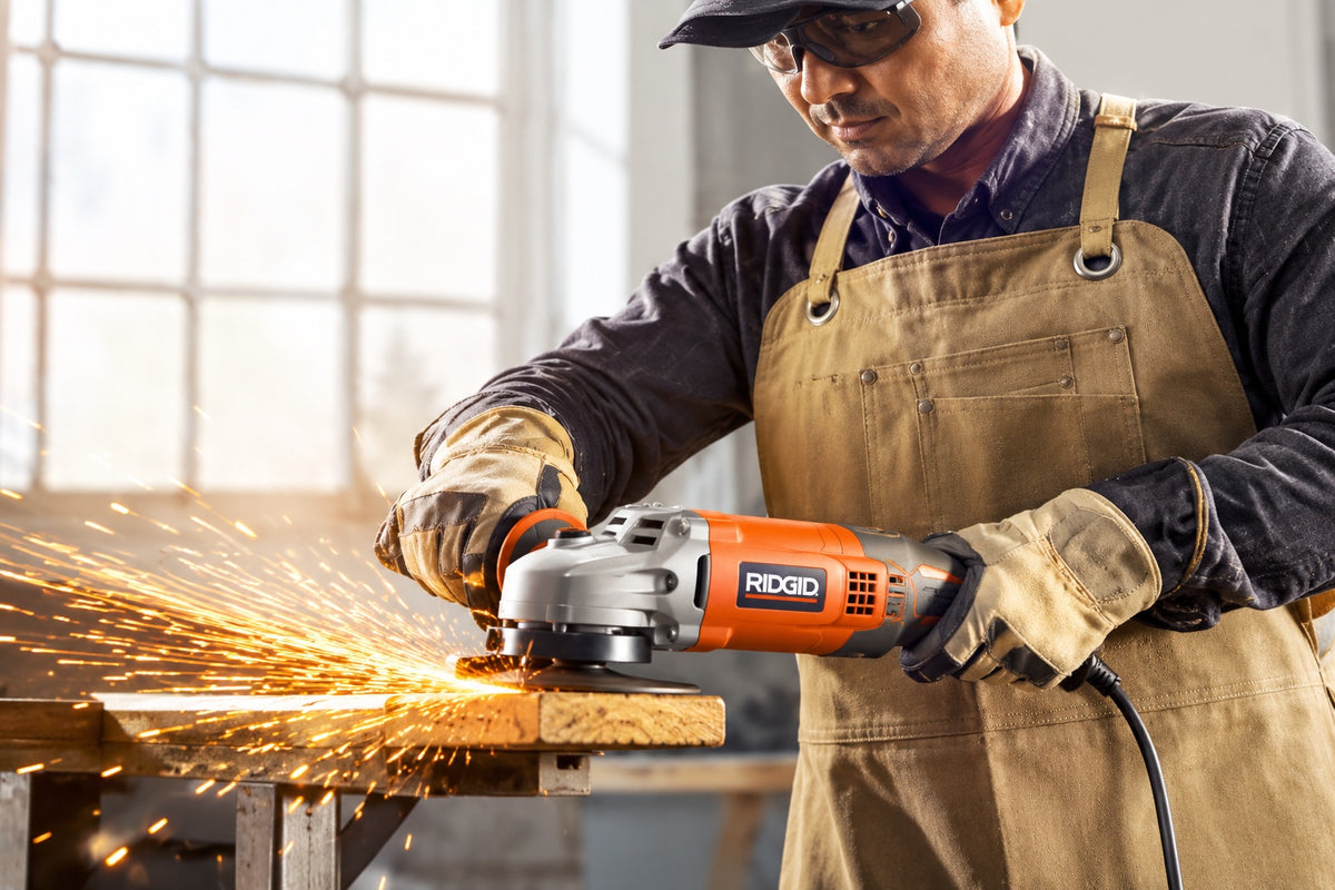 RIDGID 15 Amp Corded 7 in. Twist Handle Angle Grinder