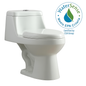 Glacier Bay Fenwick 1-Piece 1.6 GPF/1.1 GPF Dual Flush Elongated Toilet in White
