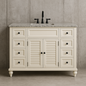 Home Decorators Collection Hamilton 49 in. W x 22 in. D x 35 in. H Single Sink Freestanding Bath Vanity in Ivory with Gray Granite Top