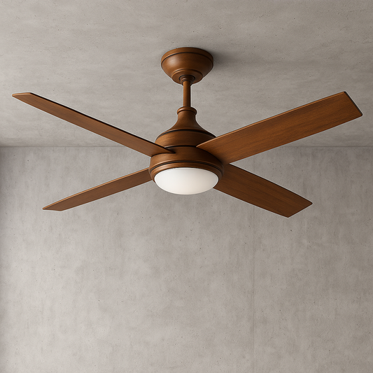 Home Decorators Collection Mercer 52 in LED Indoor Distressed Koa Ceiling Fan with Light Kit and Remote Control 54728/300654347 718212547281 Home Decorators Collection