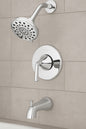 Ladera Single Handle 3-Spray Tub and Shower Faucet 1.8 GPM in Polished Chrome (Valve Included)