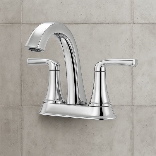 Ladera 4 in. Centerset Double Handle Bathroom Faucet in Polished Chrome