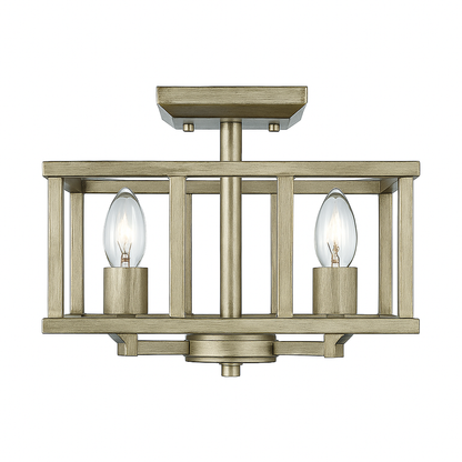 Golden Lighting Bellare 4 Light White Gold Semi Flush Mount 7151 SF WG/301038248 844375029590 Golden Lighting