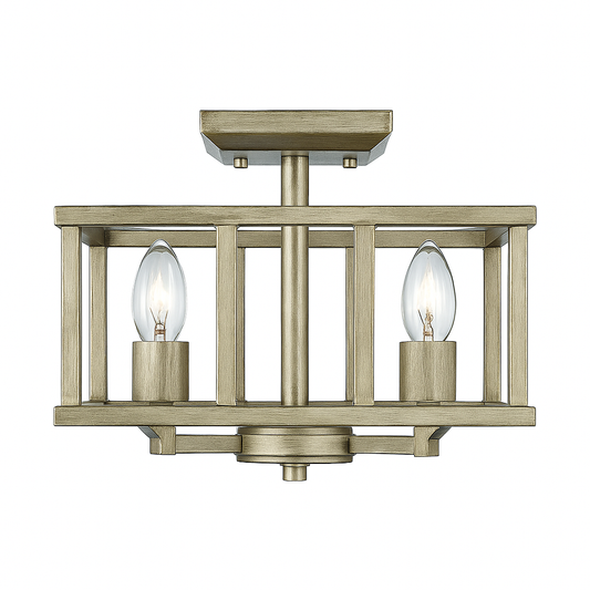 Golden Lighting Bellare 4 Light White Gold Semi Flush Mount 7151 SF WG/301038248 844375029590 Golden Lighting