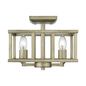 Golden Lighting Bellare 4 Light White Gold Semi Flush Mount 7151 SF WG/301038248 844375029590 Golden Lighting