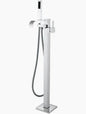 AKDY 1 Handle Freestanding Floor Mount Roman Tub Faucet Bathtub Filler with Hand Shower in Chrome