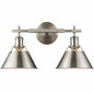 Golden Lighting Orwell PW 2 Light Pewter Bath Light with Pewter Shade