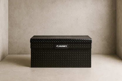 Husky Chest Truck Tool Box in Aluminum 40 8 in Full Size Matte Black